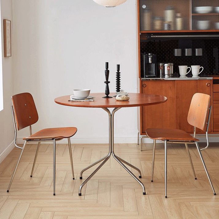 Meubles de 4 pieds contemporains Round Home Furniture en bois massif de salle à manger en bois massif