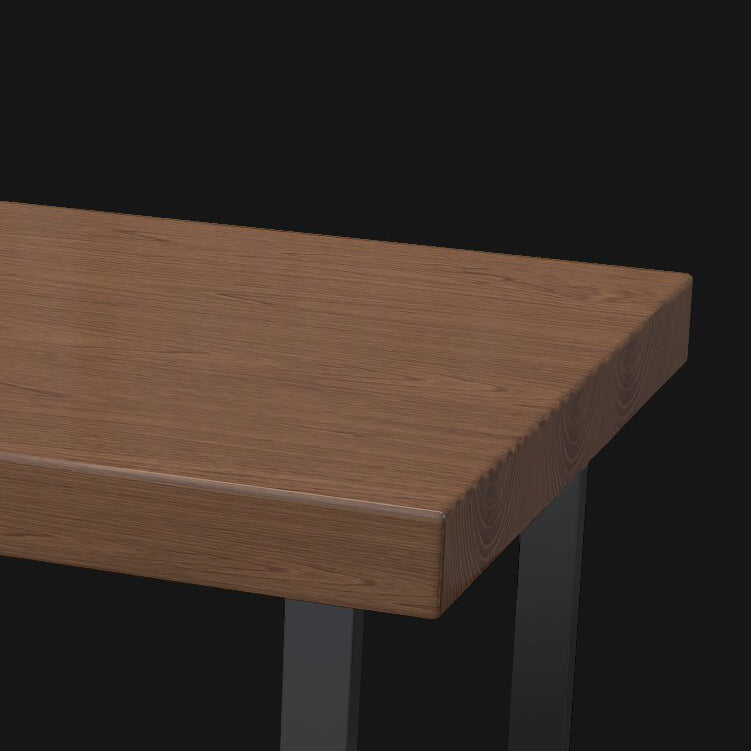 Massief houten eettafel Eettafel in industriële stijl met sledeonderstel