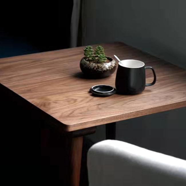 Cuadrado 4 patas mesa de comedor industrial mesa de color de madera con madera sólida de pino