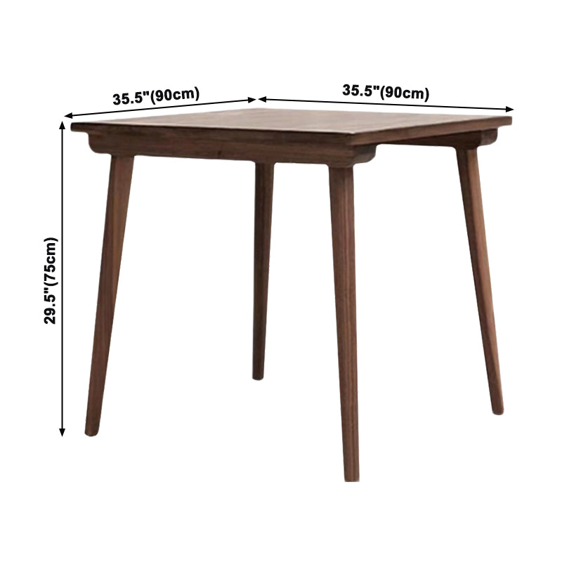 Cuadrado 4 patas mesa de comedor industrial mesa de color de madera con madera sólida de pino