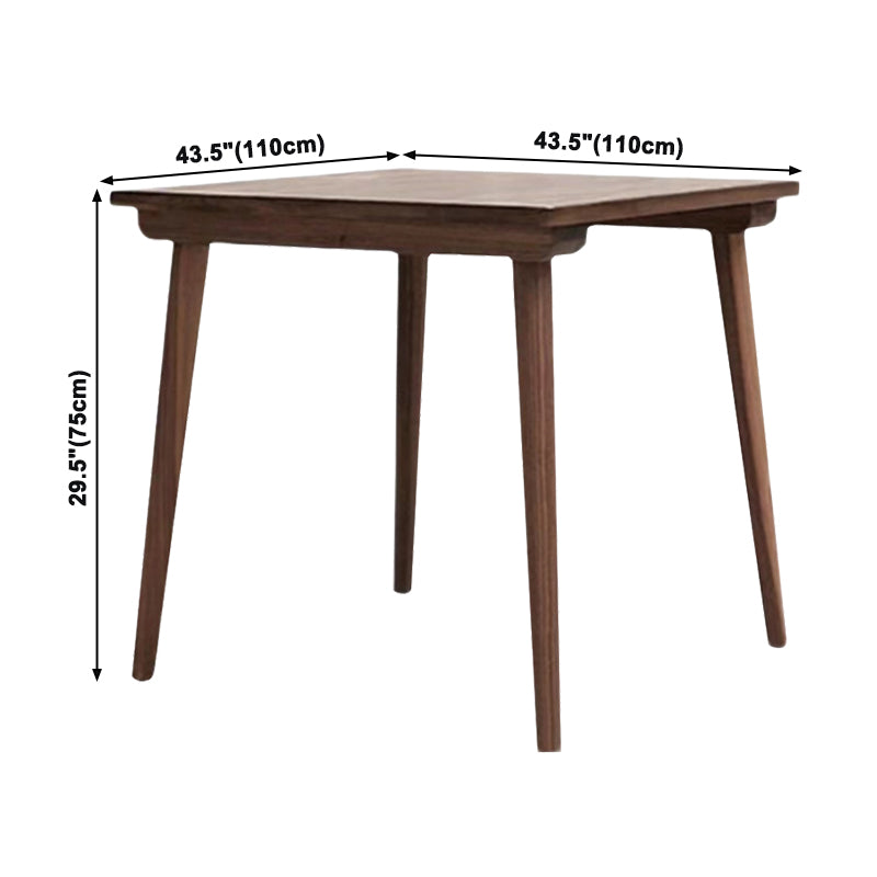 Cuadrado 4 patas mesa de comedor industrial mesa de color de madera con madera sólida de pino