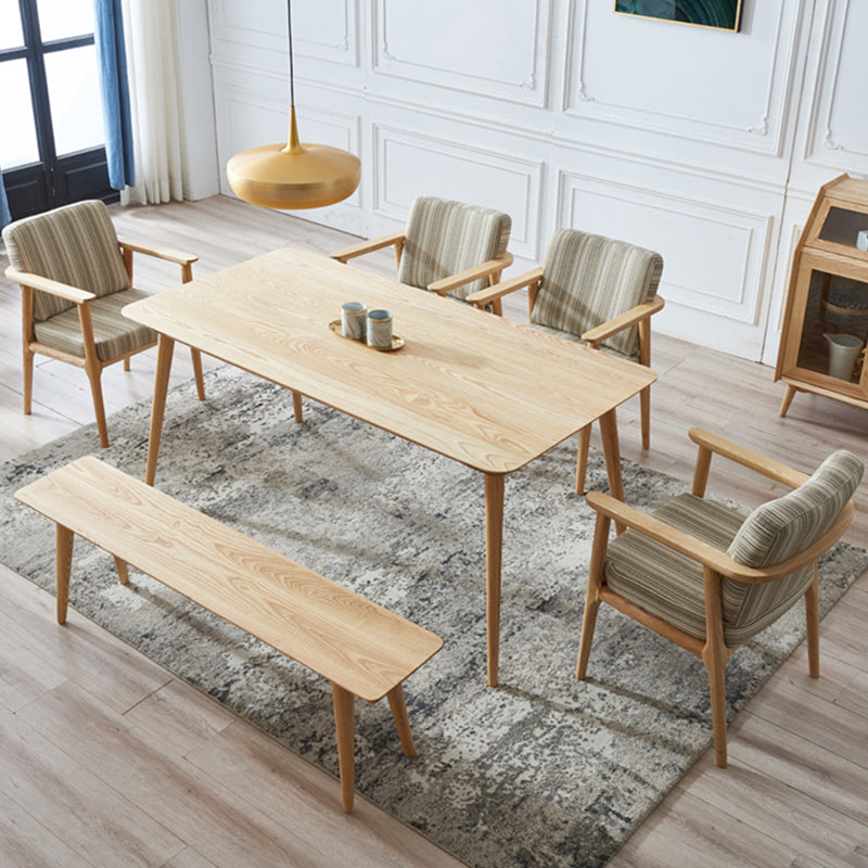 Tavolo da pranzo in legno massiccio glam kaki a forma di rettangolo tavolo da pranzo standard per cucina