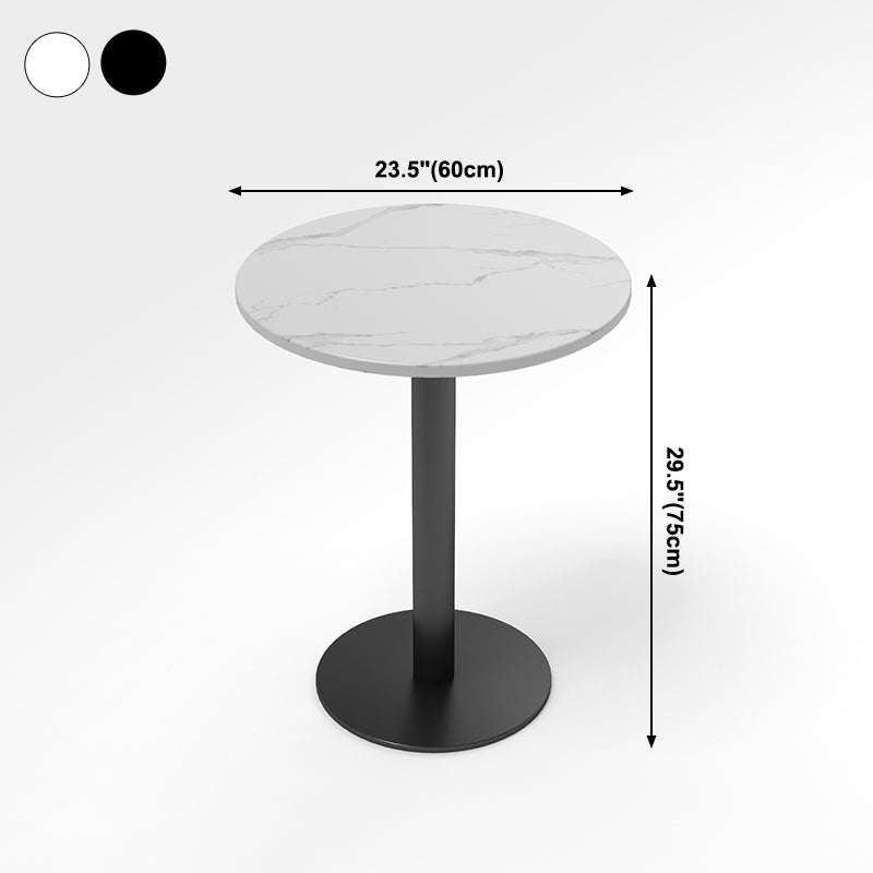 Mesa de comedor moderna de piedra sinterizada, mesa de comedor con marco negro para comedor