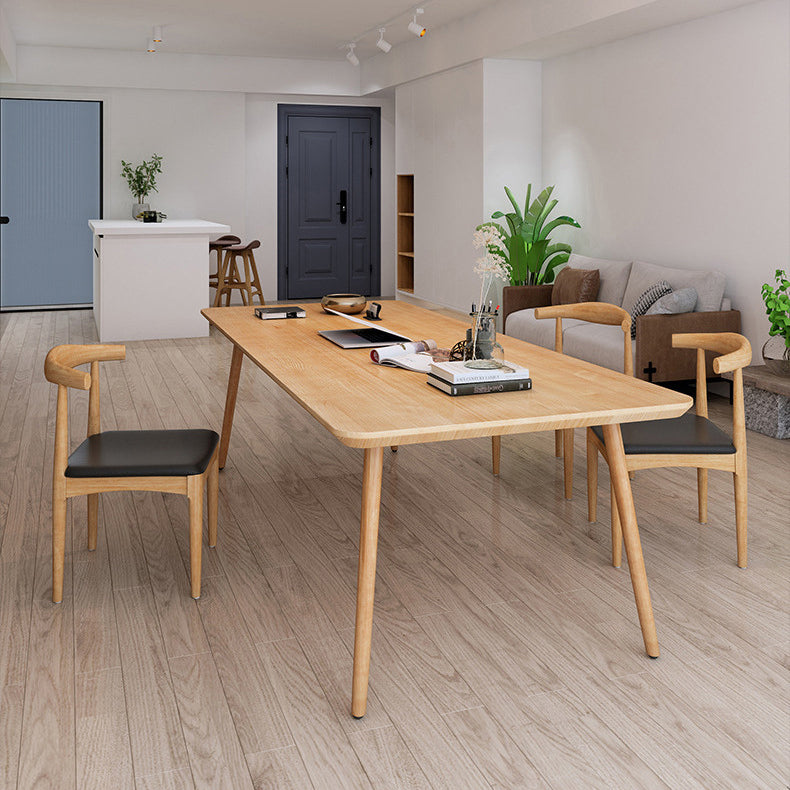 Simplicity Rectangle Dining Room Table Pine Solid Wood Table with 4 Legs