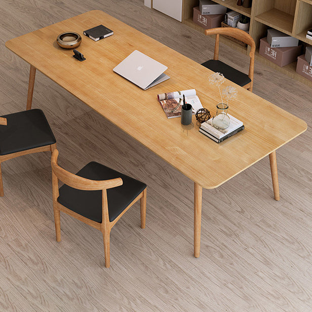 Simplicity Rectangle Dining Room Table Pine Solid Wood Table with 4 Legs