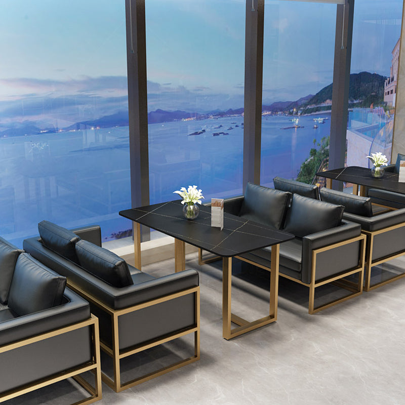 Traditionele luxe stijl eettafel gesinterde stenen tafel voor eetkamer
