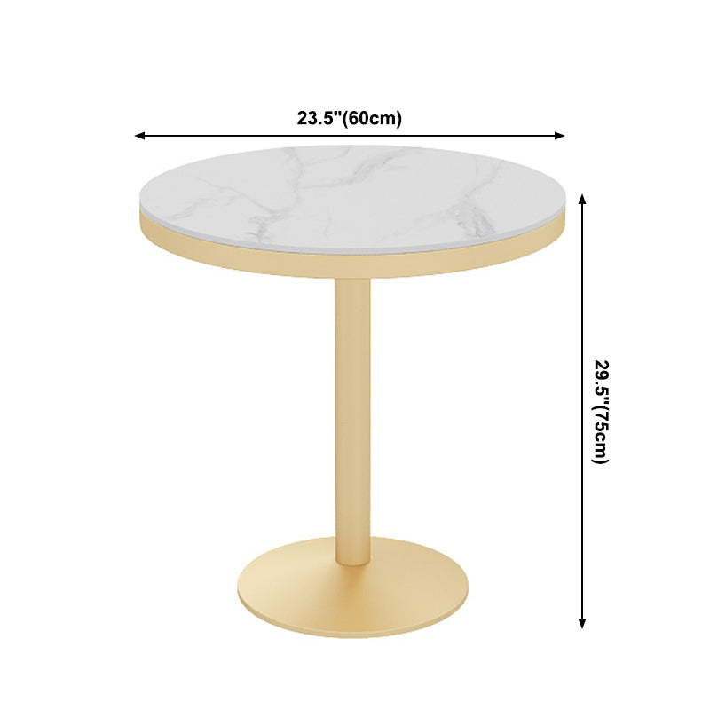 Traditional Luxury Style Dining Table White Sintered Stone Table for Dining Room