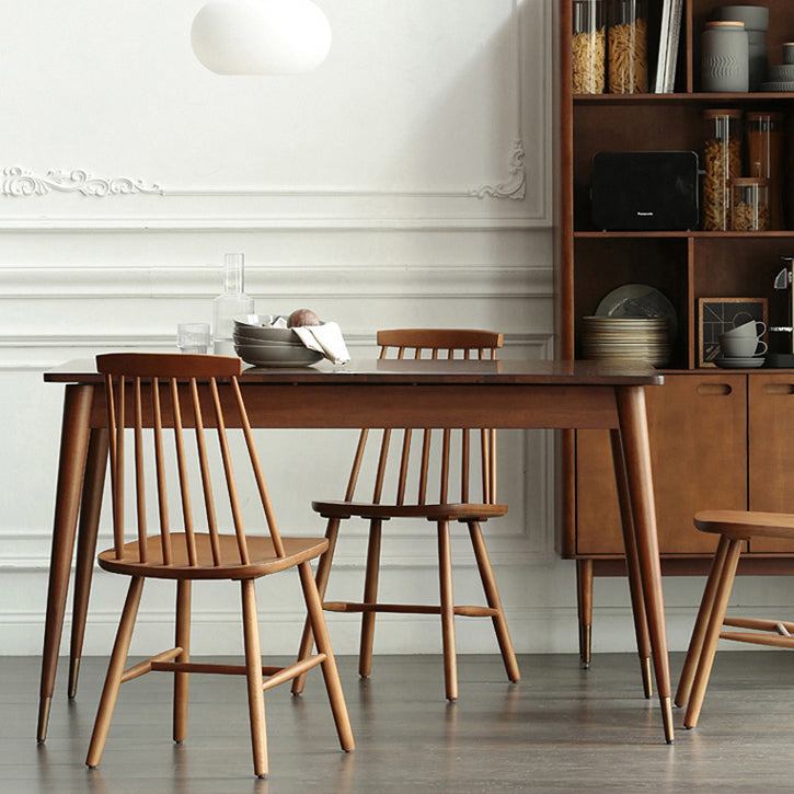 Rechthoek Ash houten tafel in bruine moderne eettafel met 4 poten voor restaurant
