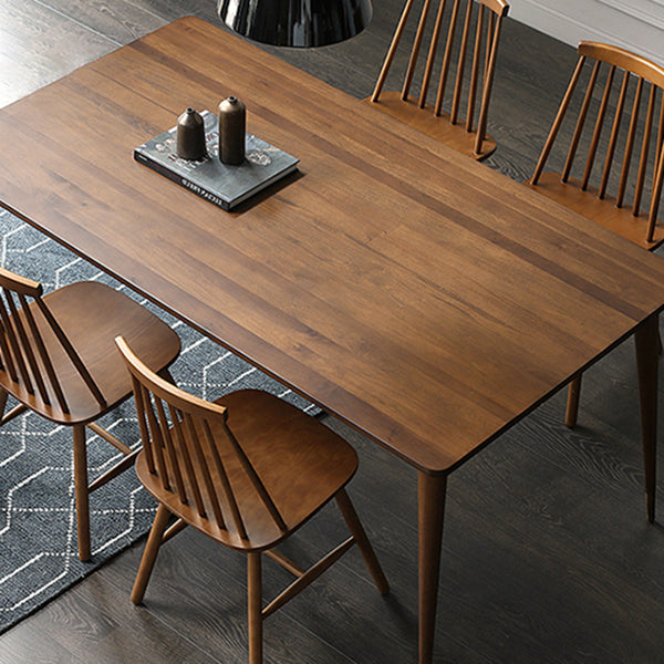 Rechthoek Ash houten tafel in bruine moderne eettafel met 4 poten voor restaurant