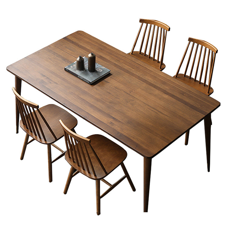 Rechthoek Ash houten tafel in bruine moderne eettafel met 4 poten voor restaurant