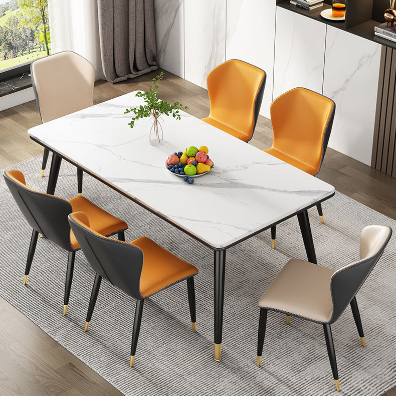 Tavolo da pranzo sinterizzato in pietra sinterizzato semplicità 4 gambe tavolo per sala da pranzo