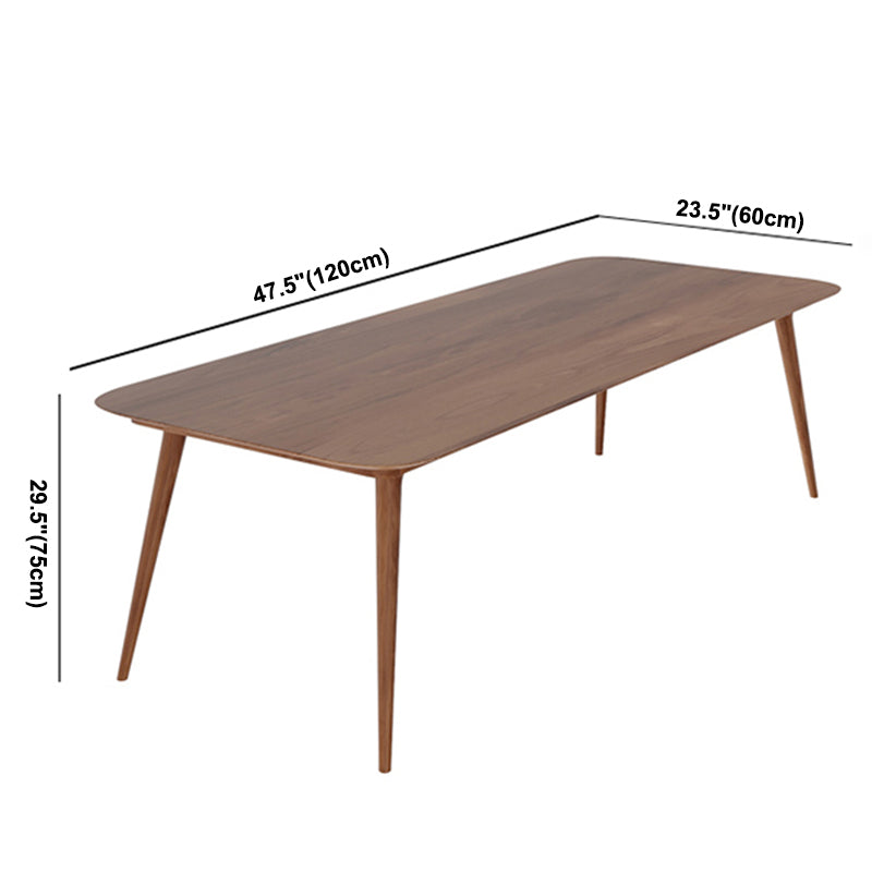 Mesa rectangular de madera maciza de pino, mesa de comedor moderna marrón con 4 patas para restaurante