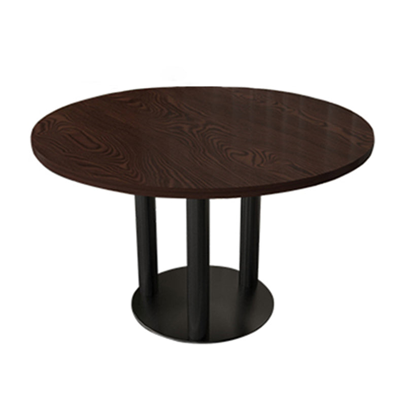 Industrial Wooden Dinner Room Kitchen Table Brown Table with Black Frame for Dining Room