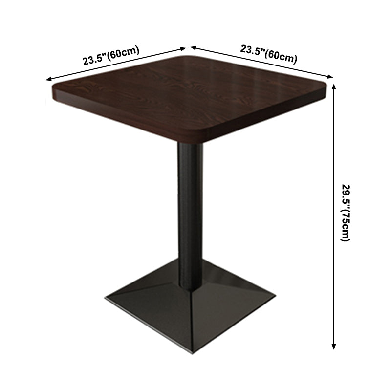 Industrial Wooden Dinner Room Kitchen Table Brown Table with Black Frame for Dining Room