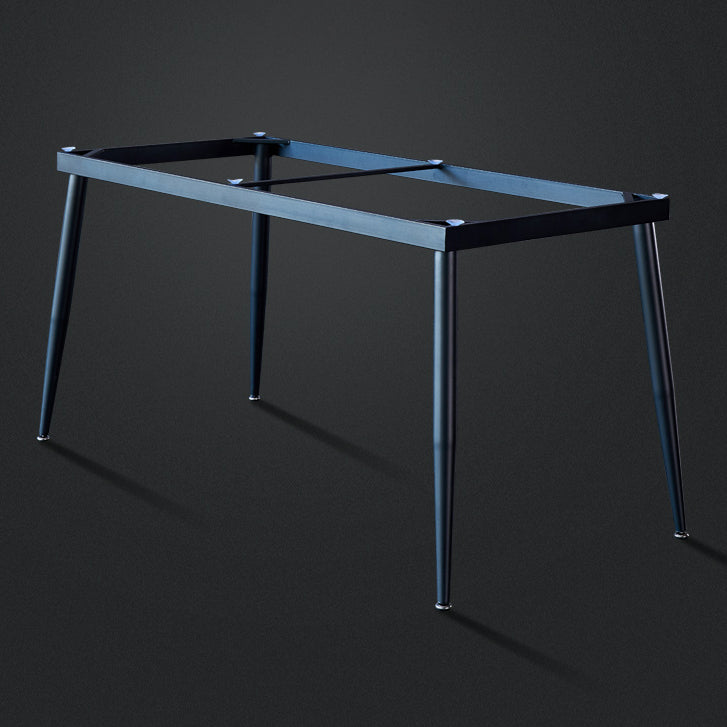 Eenvoudige stijl thuis gesinterde stenen eettafel koolstofstalen basis rechthoektafel