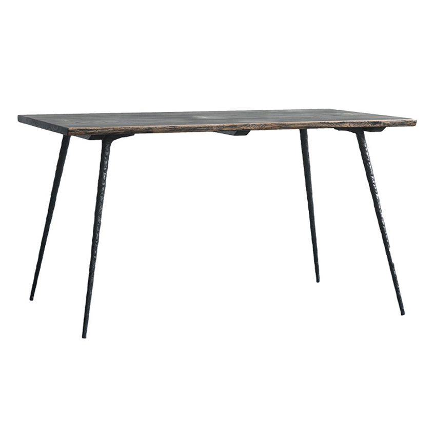 4-foot Oak Solid Wood Industrial Rectangle Dining Table for Dining Room