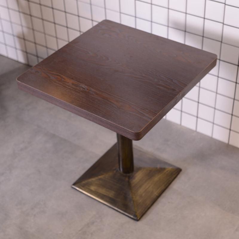 Industrial Wooden Dinner Room Kitchen Table Brown Table with Metal Base for Dining Room