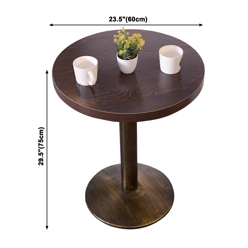 Industrial Wooden Dinner Room Kitchen Table Brown Table with Metal Base for Dining Room