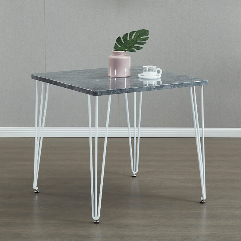 Square Sintered Stone Three-Color Dining Table Industrial 4 Legs Table for Dining Room