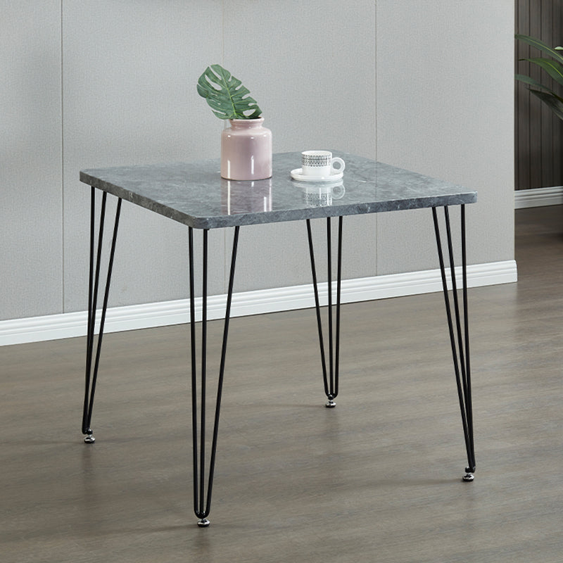 Square Sintered Stone Three-Color Dining Table Industrial 4 Legs Table for Dining Room