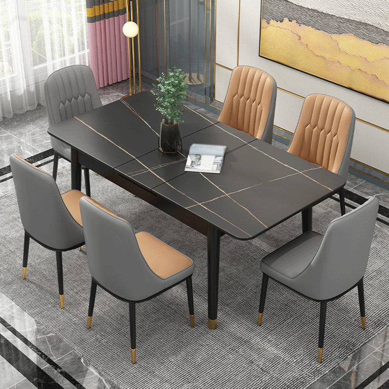 Rechthoek 4 poten Home Furniture Stone Dining Room Collection met druppelblad