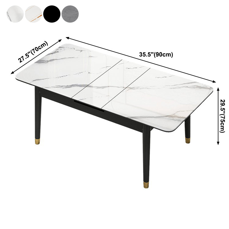 Rechthoek 4 poten Home Furniture Stone Dining Room Collection met druppelblad