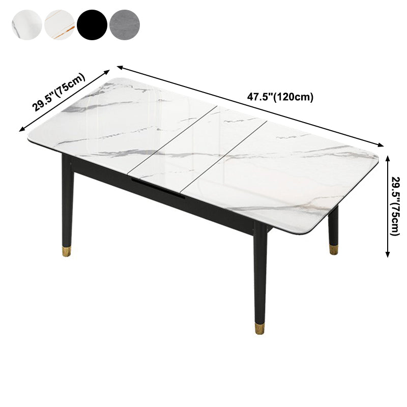 Rechthoek 4 poten Home Furniture Stone Dining Room Collection met druppelblad