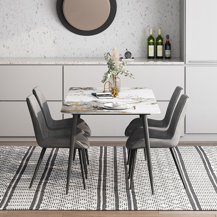 Industrial Style Rectangle Dining Site Table Stone Dining Room Home Furniture