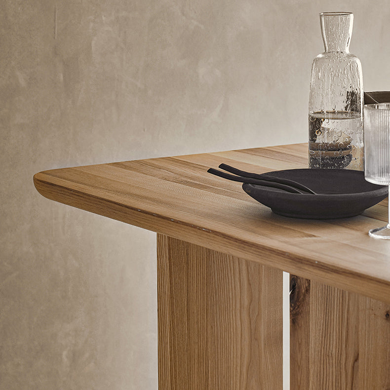 Kausal massives Holz Standard Esstisch Khaki Rechteck Form Esstisch für Küche