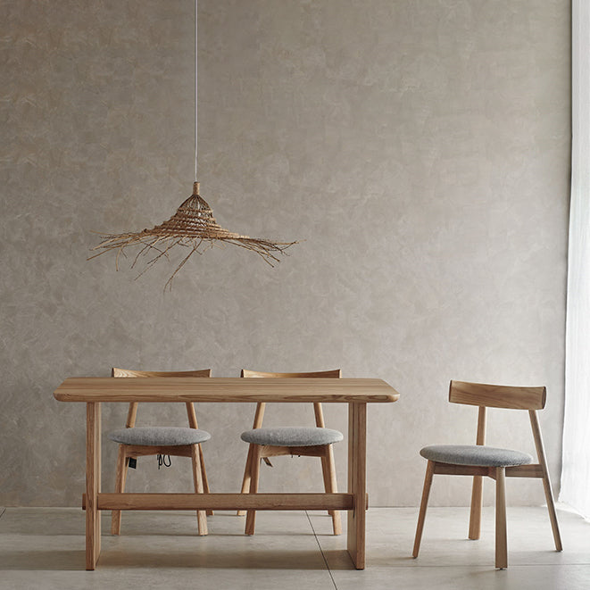 Kausal massives Holz Standard Esstisch Khaki Rechteck Form Esstisch für Küche