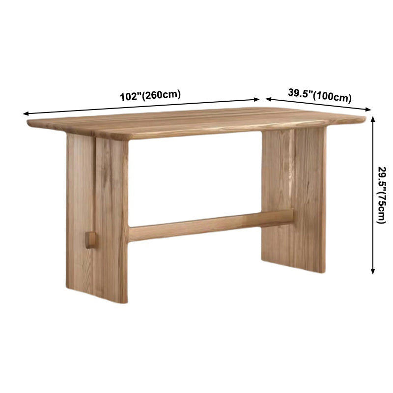 Kausal massives Holz Standard Esstisch Khaki Rechteck Form Esstisch für Küche