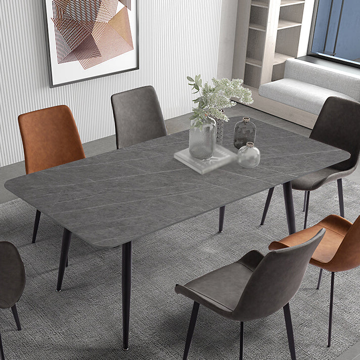 Gesinterde stenen driekleurige eettafel moderne stijl 4 poten tafel voor eetkamer
