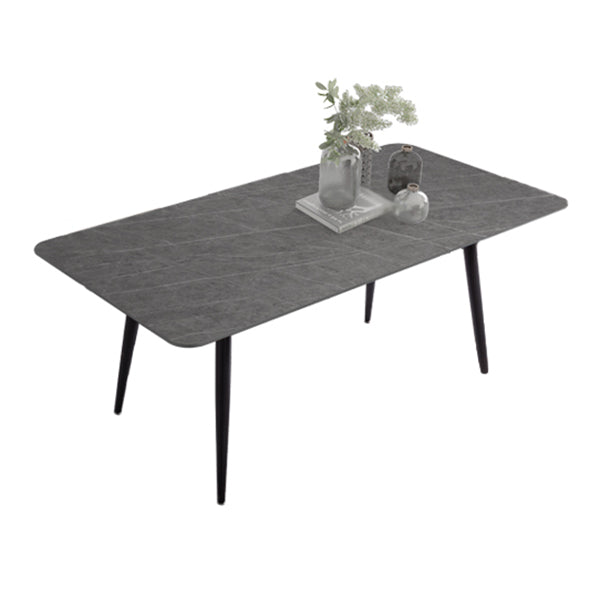 Gesinterde stenen driekleurige eettafel moderne stijl 4 poten tafel voor eetkamer