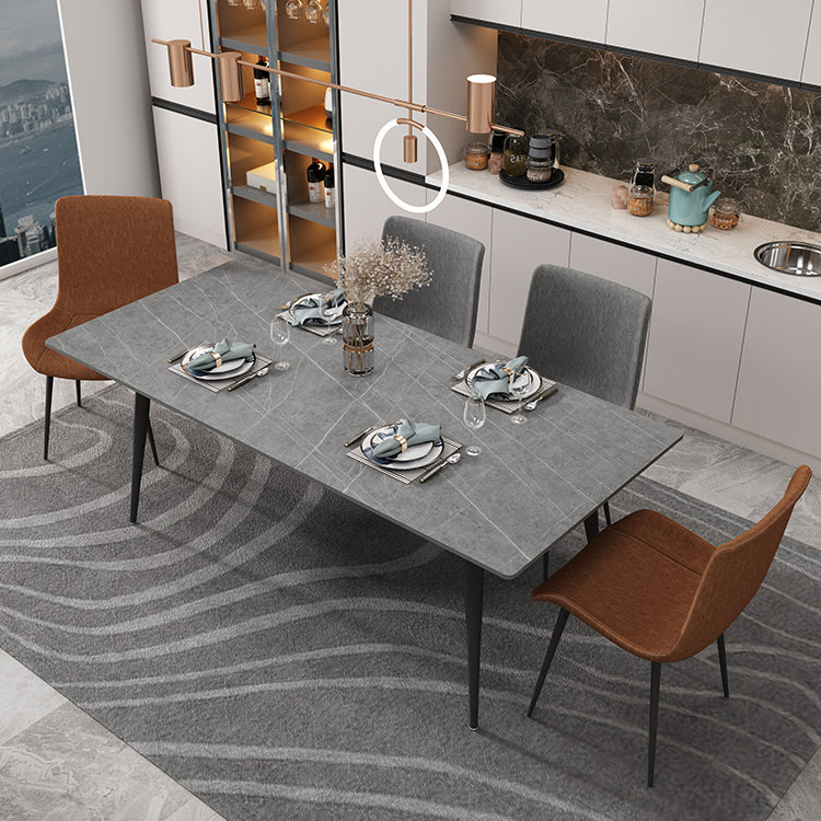 Gesinterde stenen driekleurige eettafel moderne stijl 4 poten tafel voor eetkamer