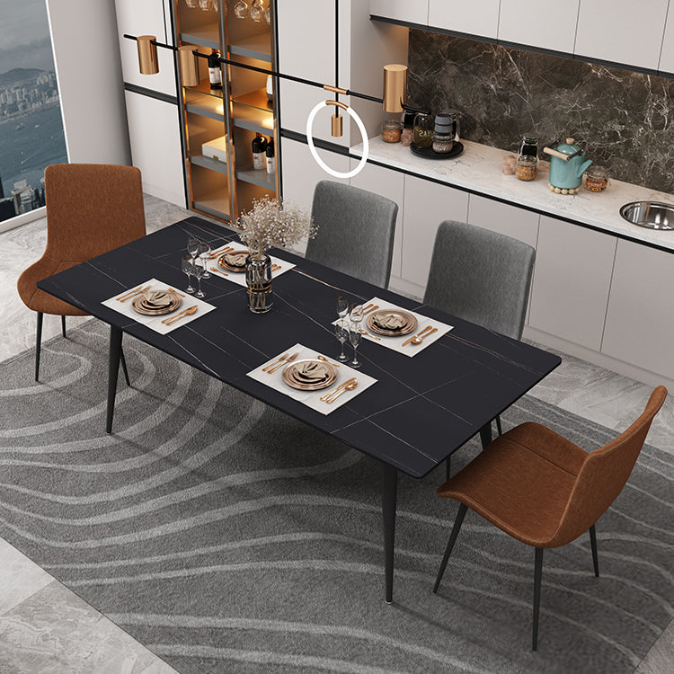 Gesinterde stenen driekleurige eettafel moderne stijl 4 poten tafel voor eetkamer