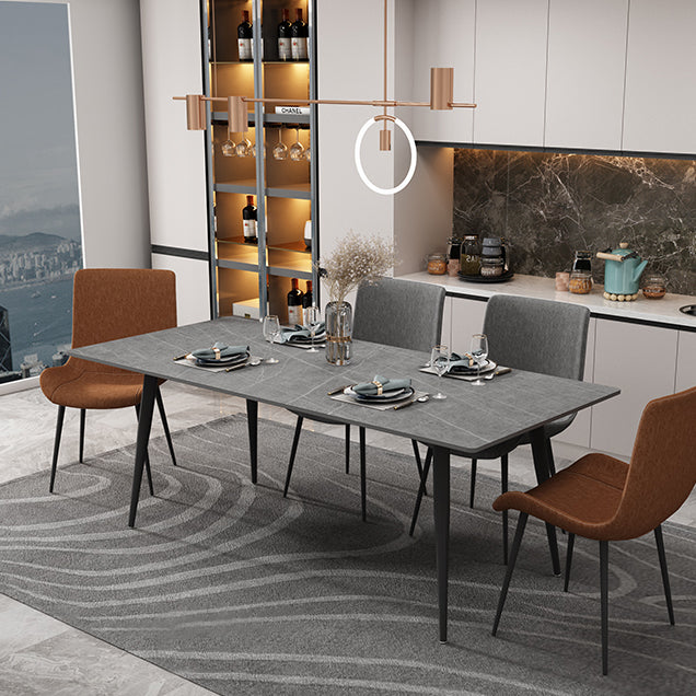 Gesinterde stenen driekleurige eettafel moderne stijl 4 poten tafel voor eetkamer