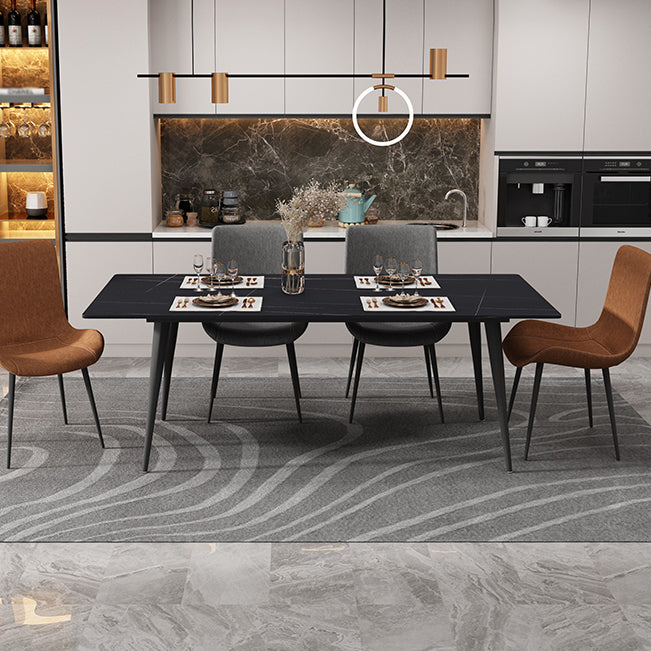 Gesinterde stenen driekleurige eettafel moderne stijl 4 poten tafel voor eetkamer