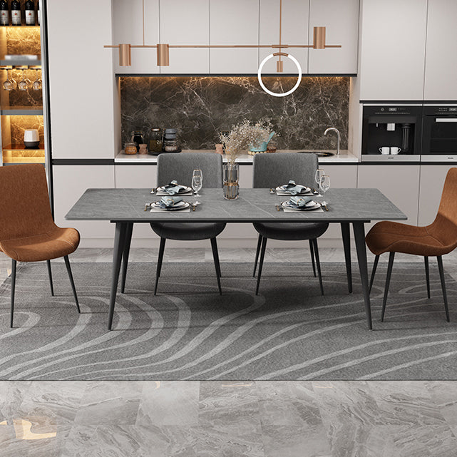 Gesinterde stenen driekleurige eettafel moderne stijl 4 poten tafel voor eetkamer