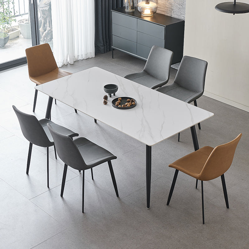 Rectángulo industrial de 4 pies Muebles para el hogar Mesa de comedor de piedra para el hogar