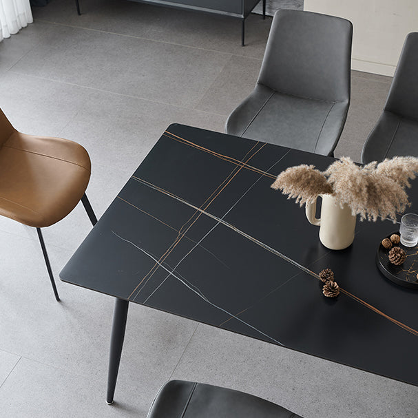 Rectángulo industrial de 4 pies Muebles para el hogar Mesa de comedor de piedra para el hogar