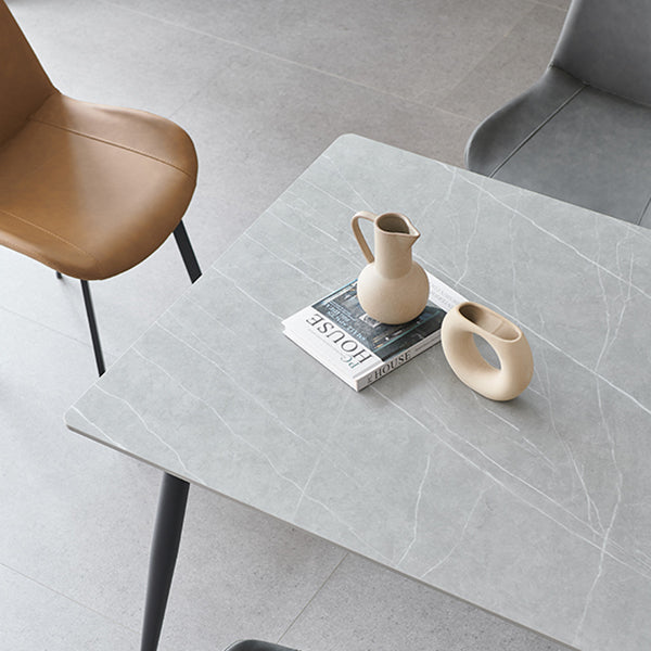 Rectángulo industrial de 4 pies Muebles para el hogar Mesa de comedor de piedra para el hogar