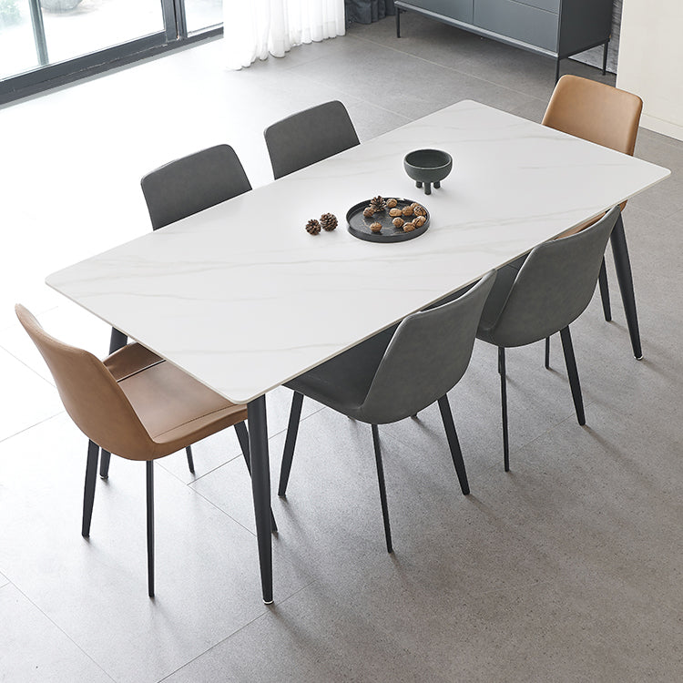 Rectángulo industrial de 4 pies Muebles para el hogar Mesa de comedor de piedra para el hogar