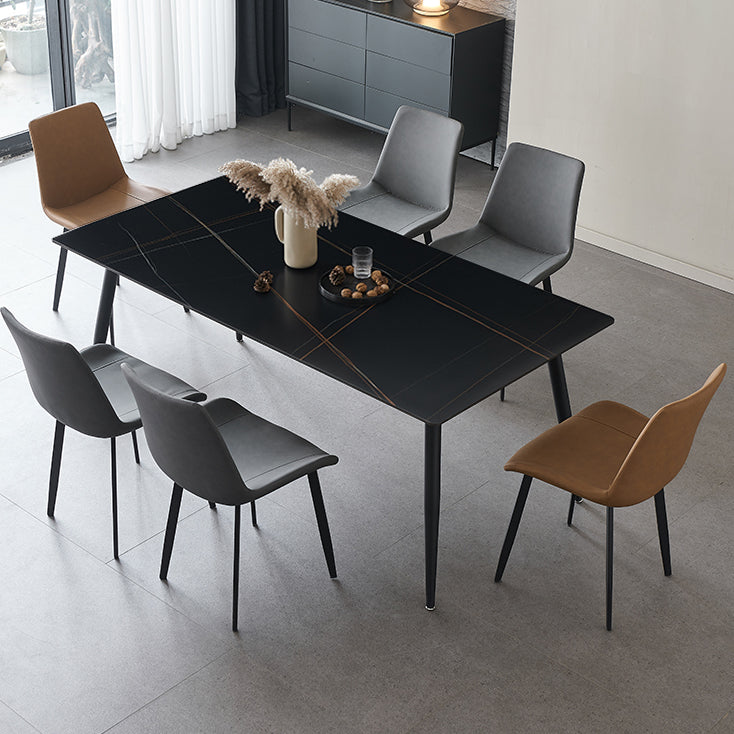 Rectángulo industrial de 4 pies Muebles para el hogar Mesa de comedor de piedra para el hogar