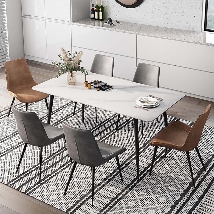 Rectangle Stone Home Furniture Industrial Style Dining Room Collection