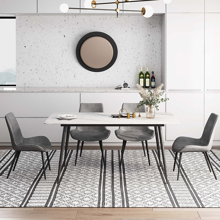 Rectangle Stone Home Furniture Industrial Style Dining Room Collection