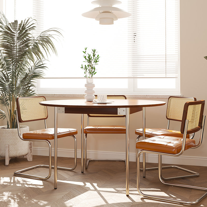 Simple Solid Wood Dining Table Brown Standard Dining Table for Kitchen