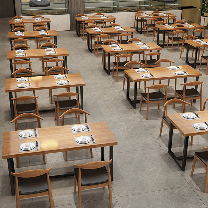Industrial Brauner Abend Tisch Massives Holzschnurstisch für Esszimmer