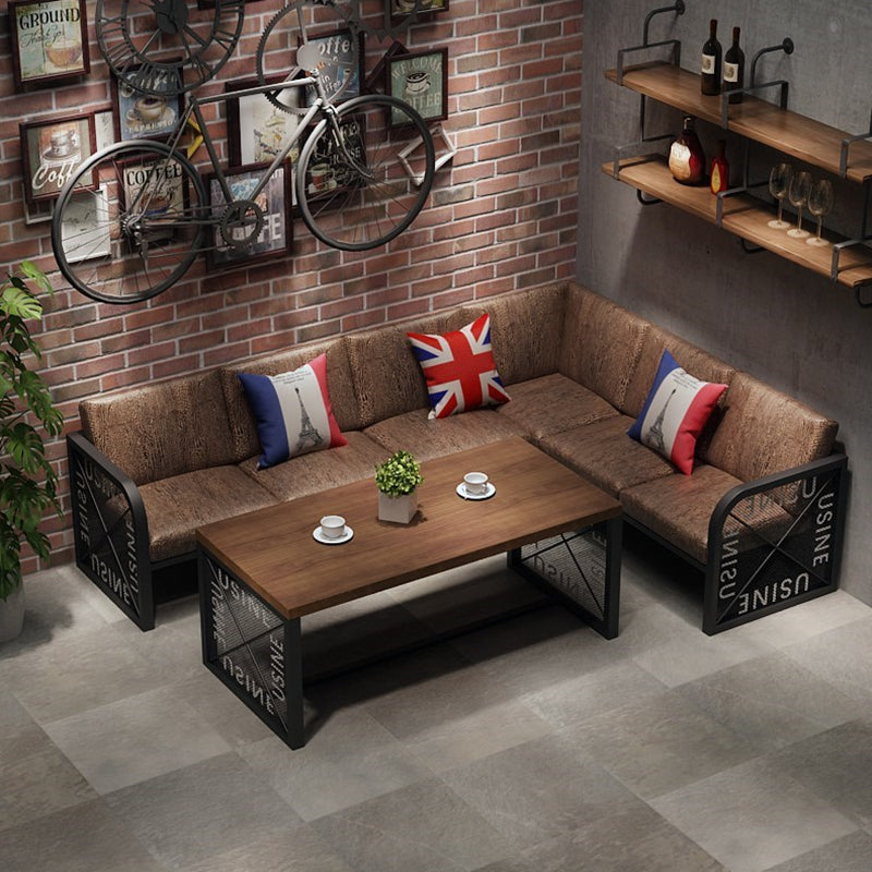 Mesa de comedor industrial mesa de madera maciza con base de caballete negro