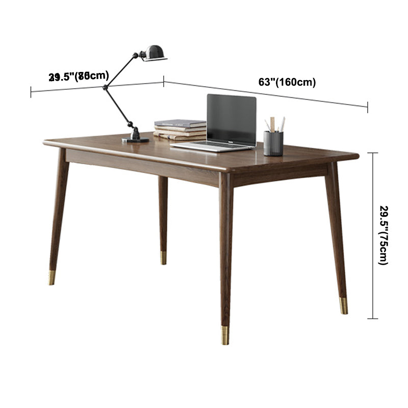 Traditional Luxury Rectangle Dining Room Table Ash Solid Wood Table with 4 Legs