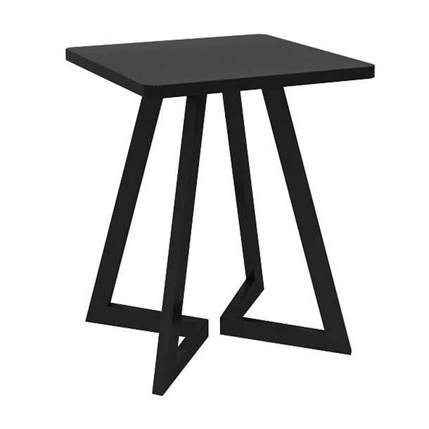 Industrial Dining Table Double Metal Pedestal Table with Black Tabletop for Dining Room